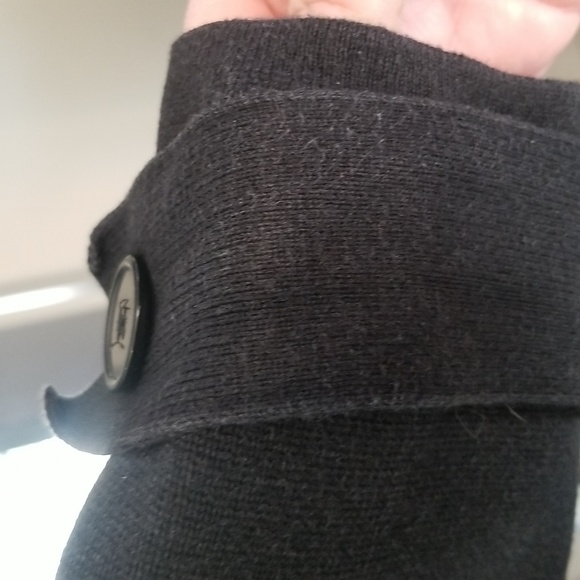 Talbots heavy, black cotton button-up sweater, size XP, like new - Picture 4 of 5